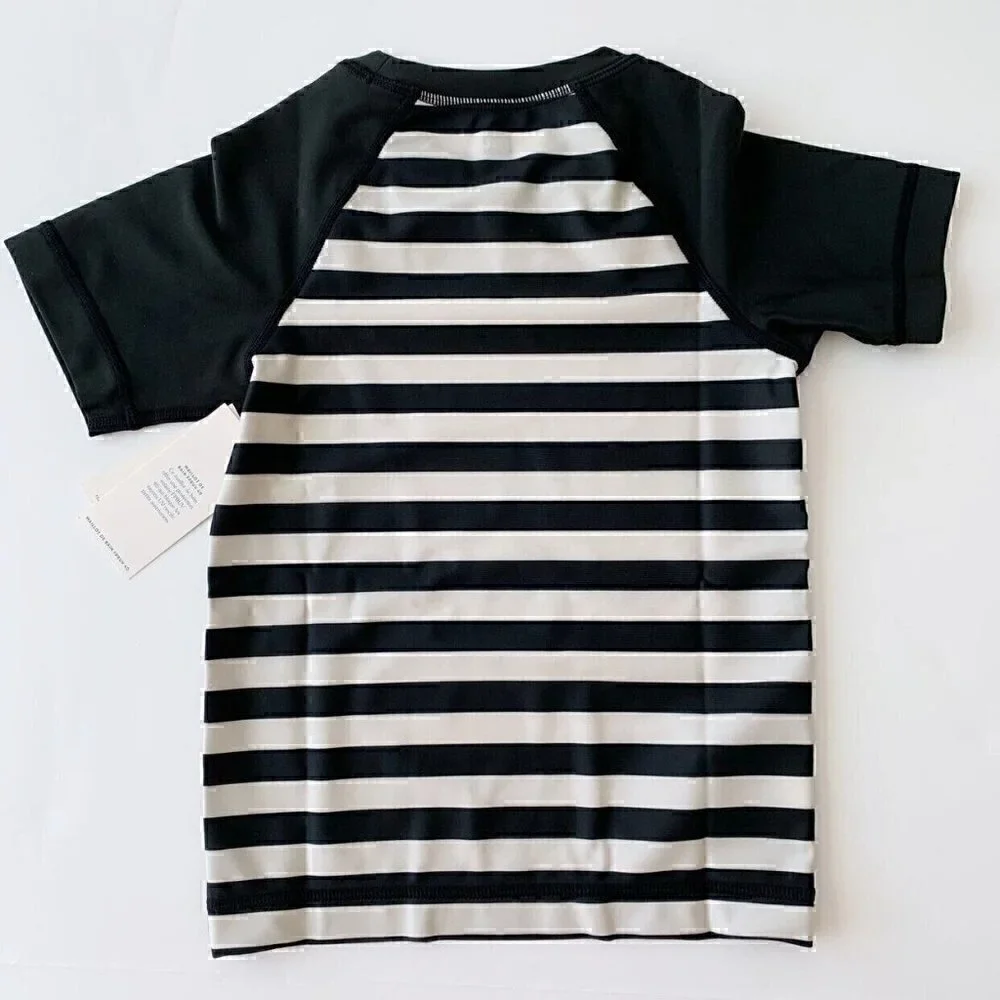NWT Tea Collection Short Sleeve Boy Swim Rash Guard, Size 2 Years 2T